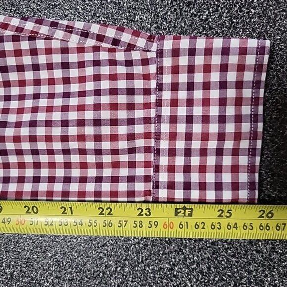 J. Crew Men's Shirt Size L Slim Fit Red Checked Button Up Long Sleeve Preppy - Picture 11 of 11